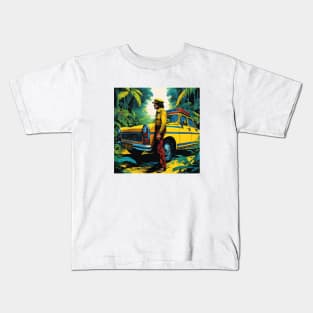 taxi in the jungle Kids T-Shirt